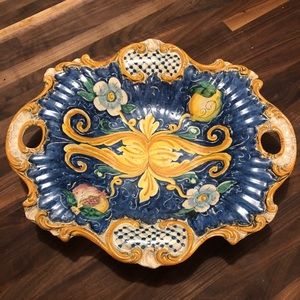 Handcrafted Italian serving bowl